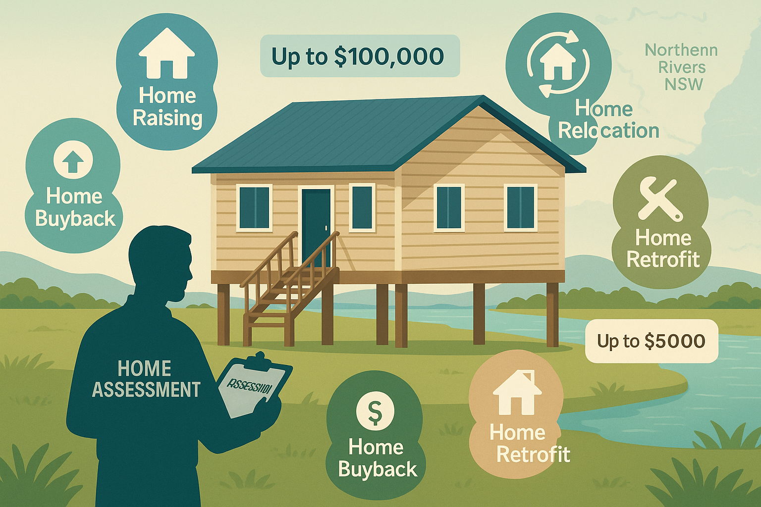 Flood recovery renovations and house raising services under the Resilient Homes Program in Northern Rivers NSW